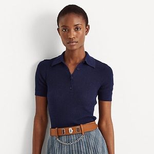 Ralph Lauren Rib Knit Collared Shirt Size Small